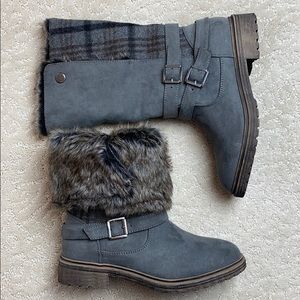 Just Fab NWOT McKenna, faux suede, fold-over boots